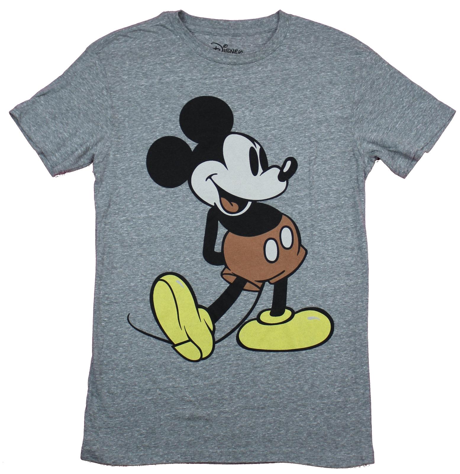 Mickey Mouse Adult New T-shirt Leg Kicked Classic Mickey Pic L