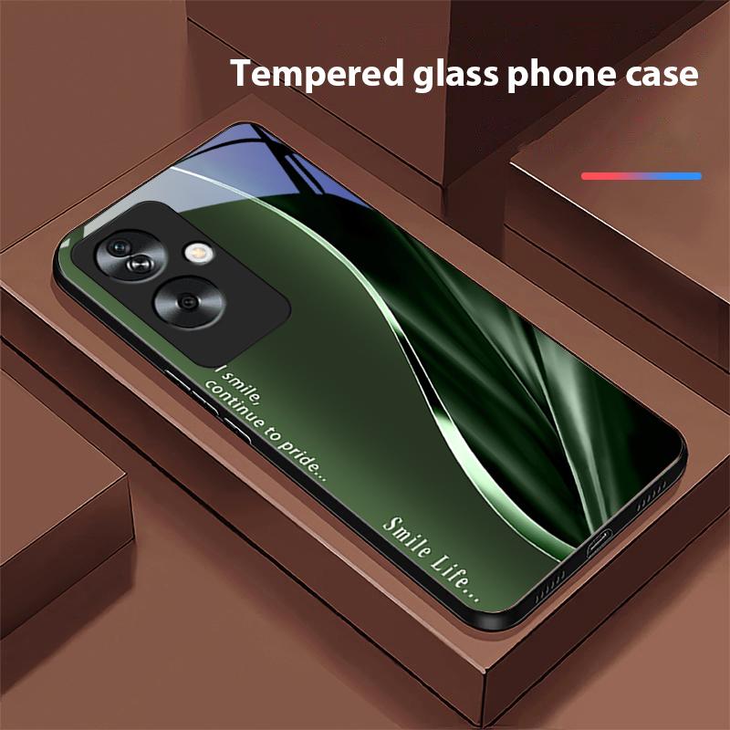 New Soft Brown Red For Oppo A79 5G 58 78 74 60 4G Reno 11F Realme GT 6 11 Note 50 10 C55 X2 Tempered Glass Black Phone Case