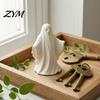 Geisterform Tischdekoration 3D Gedruckte Statue Ornament, Lustige Figur, Minimalistische Faltenumhang Skulptur für Halloween Heim Tischplatte Party
