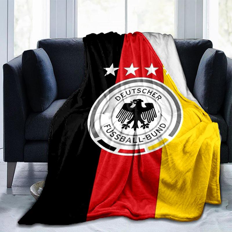 German Football Emblem Printed Throws Blanket Soft Flannel Blankets for Couch Bed Gifts for Men Women Picnic blanket Christmas gifts