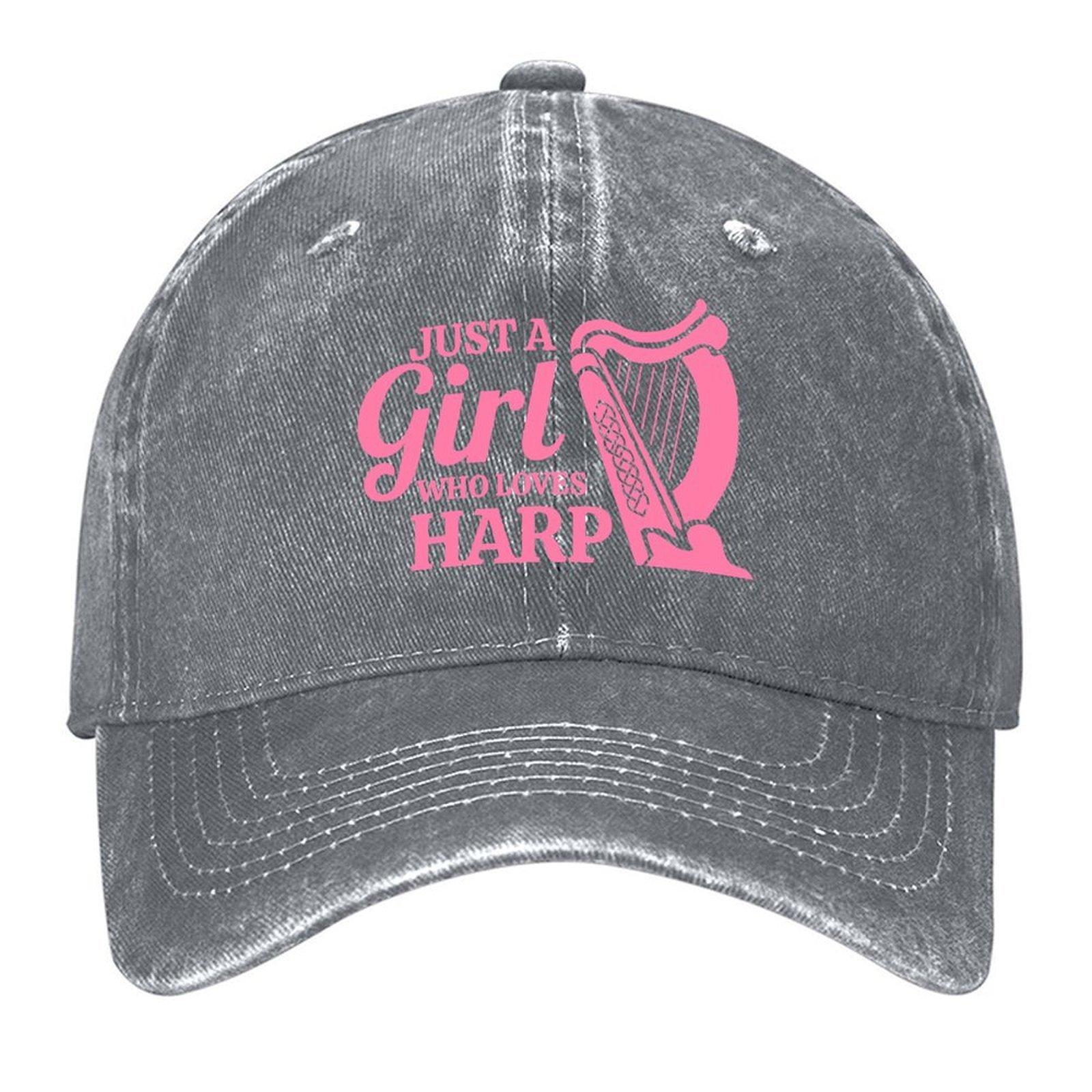 

2026 Just A Girl Who Loves Harp Music Lover Gift Idea Baseball Cap New In Hat Designer Hat Dropshipping Rugby For Men Women s