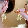 Lovely Delicate Drip Oil Hollow Pony Earrings Year Of The Horse Sweet Simple Earrings New Year Jewelry Accessories Gifts