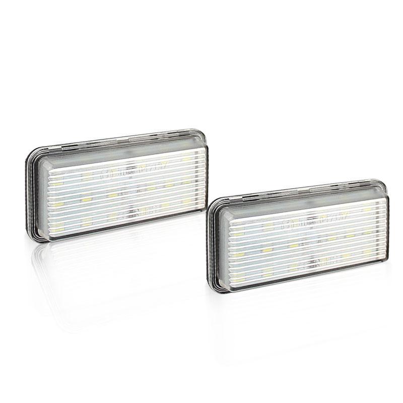 

2PCS For Toyota Land Cruiser 100/200 Prado Reiz 4D Mark X Lexus LX470 LX570 GX470 Car LED License Number Plate Lights White 12V