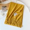 Solid color imitation cashmere scarf women's metal standard shawl women's high-grade relaxation camel-colored warm scarf