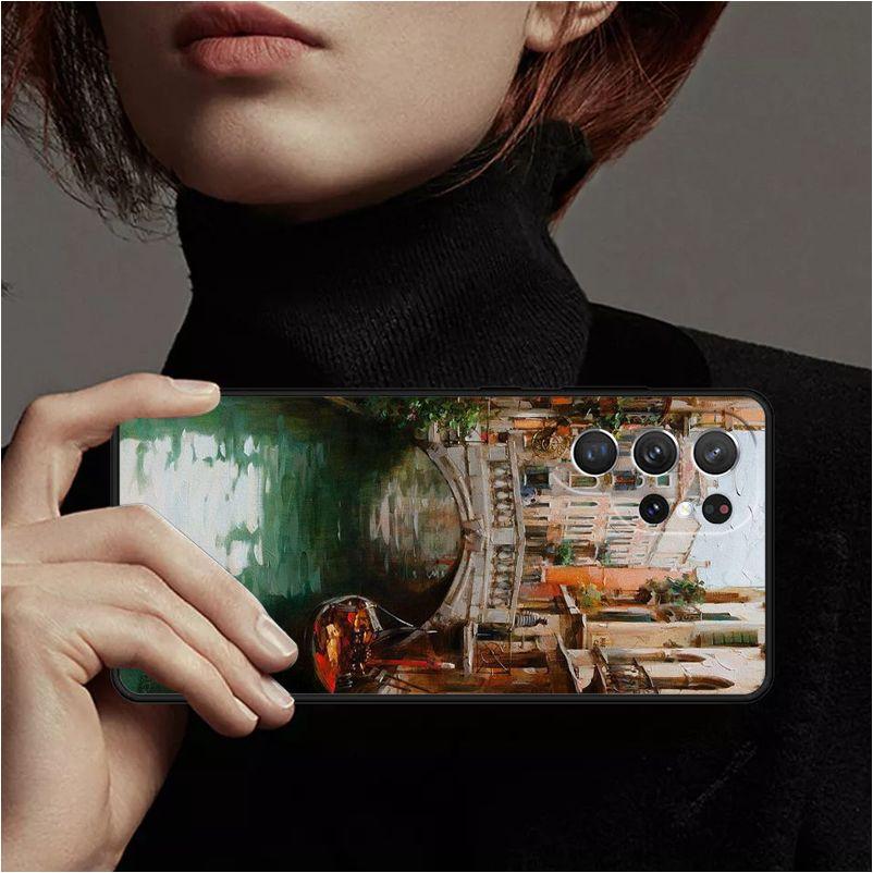 Travel Italy Street Venice Phone Case Cover For Samsung Galaxy S24 Ultra 23 S22 Plus S21fe Lite S20 Note 10 Pro 20 Lite