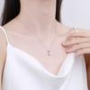 S925 Sterling Silver Classic Love Mozambican Necklace Women'S Personality Luxury Small Carat Pendant Trendy Clavicle Chain Gift