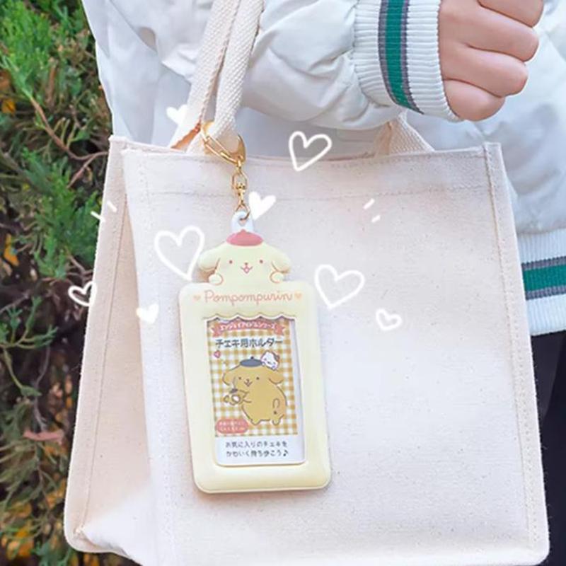 Porte-cartes d'identité Sanrios Hellokittys Kuromi Melody, porte-cartes de dessin animé mignon, porte-cartes photo, porte-clés, accessoires
