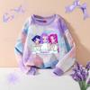 Spring And Autumn Demon Hunter Streetwear T Shirt Girl Cute Anime Print Kid Game Y2K Kawaii Tie-dye Women's Outdoor Pullover Long Sleeve Top Clothes