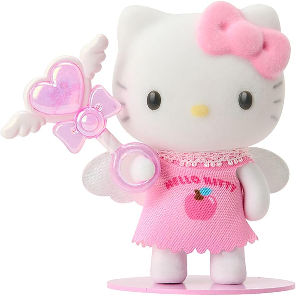 Sanrio Hello Kitty Mini Fluffy Doll Angel 15cm Soft Plush Toy