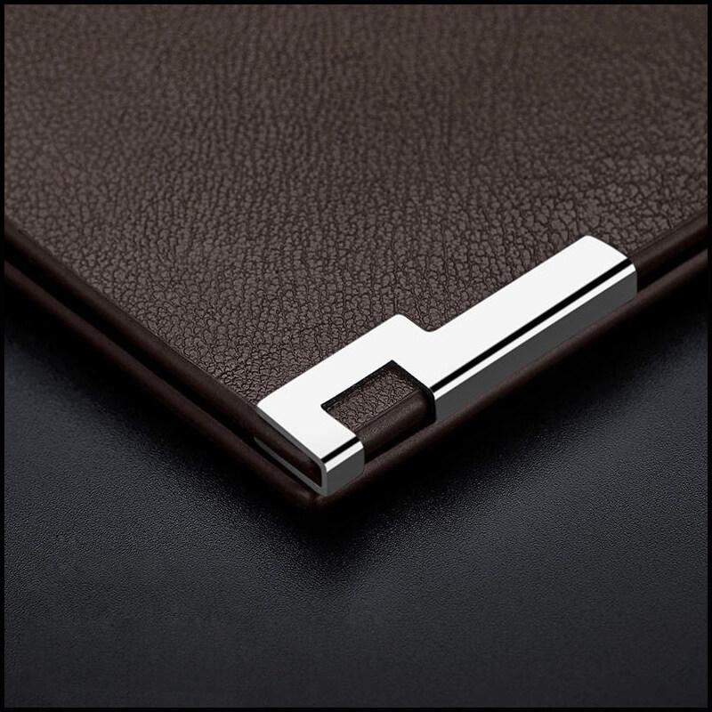 Simplicidade moda cartões de couro real carteiras homens fino titular do cartão de crédito fino id vip titular do cartão terno negócios dos homens acessórios