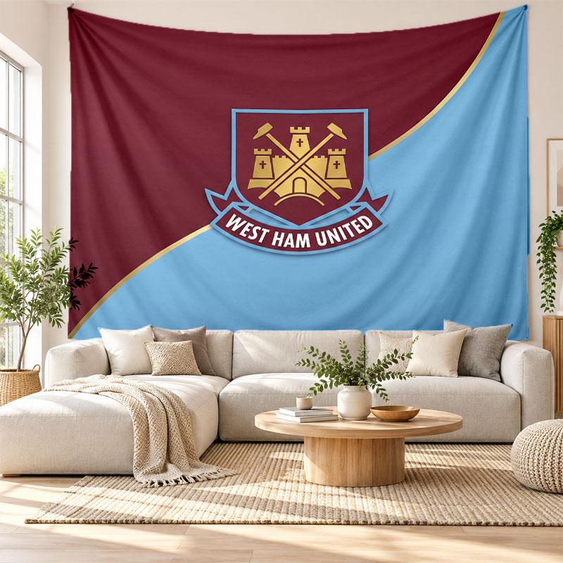 West Ham United Football Gobelin Ścienny, Miękki Materiał Dekoracja Ścienna, Dekoracyjne Tło Do Sypialni Sztuka Ścienna do Domu