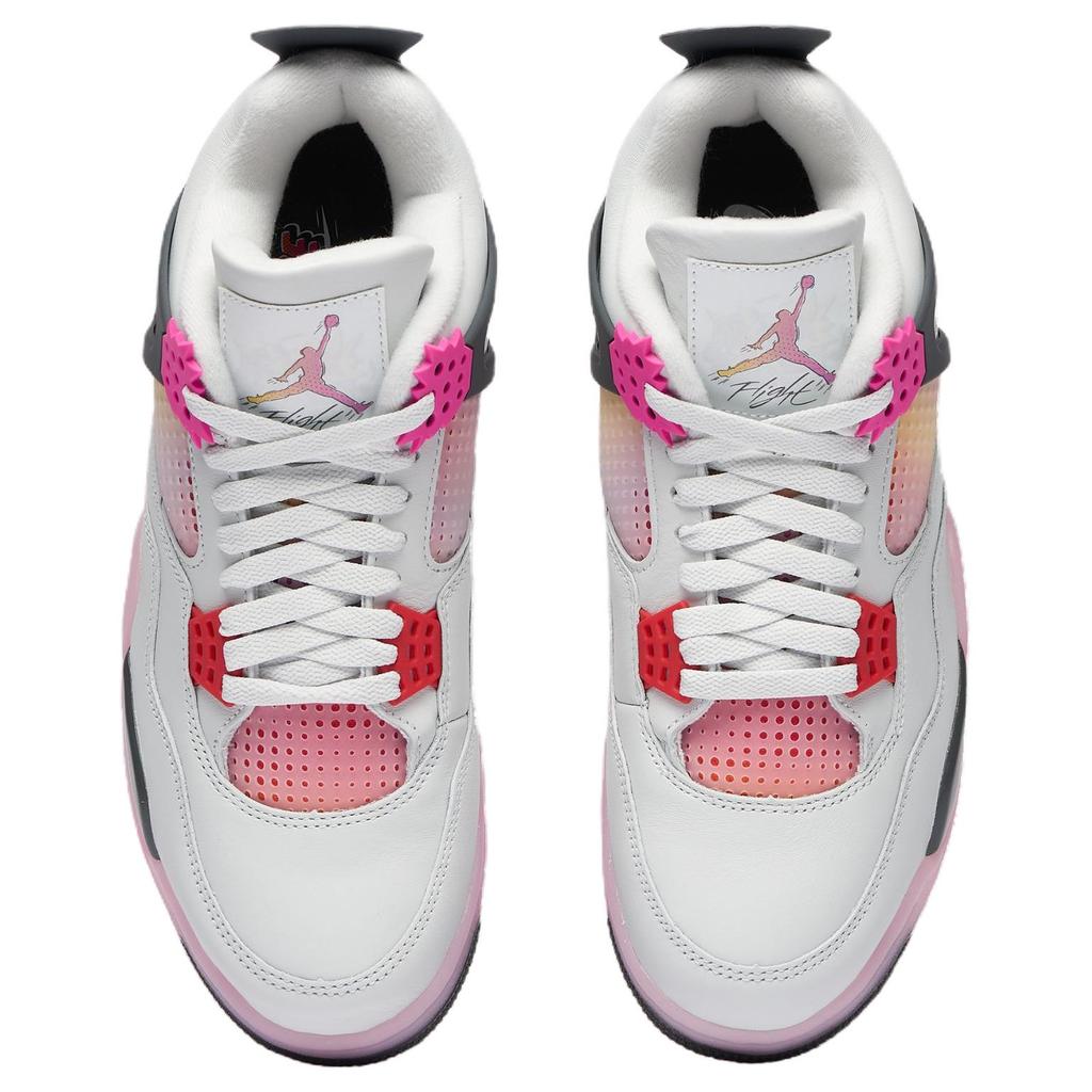 Air Jordan 4 Retro Comic Men Sneakers White Off-White Anthracite JA1135-100