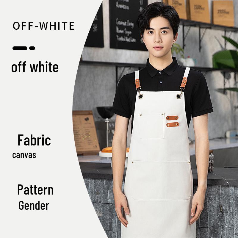 16 Oz Thick Canvas Apron with Logo for Painting and Gardening