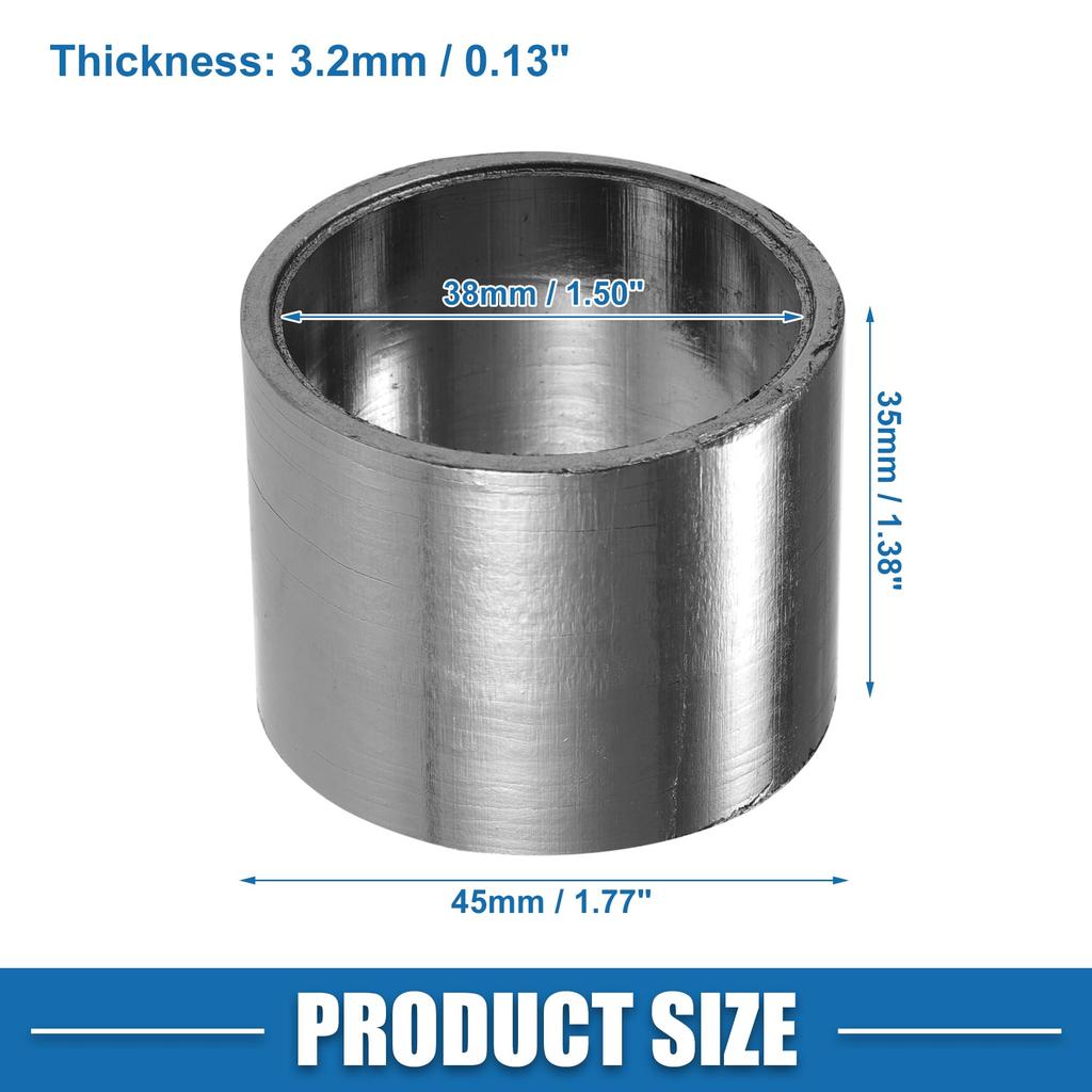 A ABSOPRO Motorcycle Exhaust Air Muffler Pipe Gasket 38mm Inner Diameter 45mm Outer Diameter
