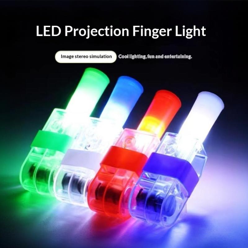 6/12Pcs Christmas Led Finger Lights Neon Party Favors Glow In The Dark Rave Party Supplies Goodie Bag Stuffers Box Prizes