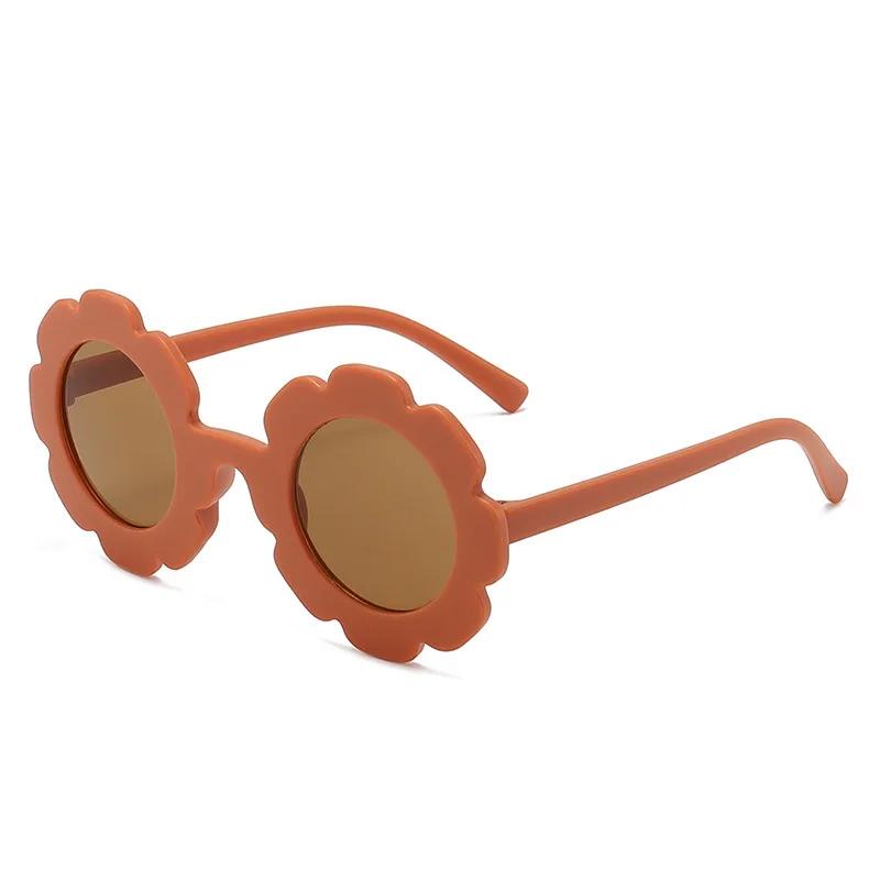 New Sun Flower Round Cute Kids Sunglasses Uv400 For Boy Girls Toddler Lovely Baby Sun Glasses Children