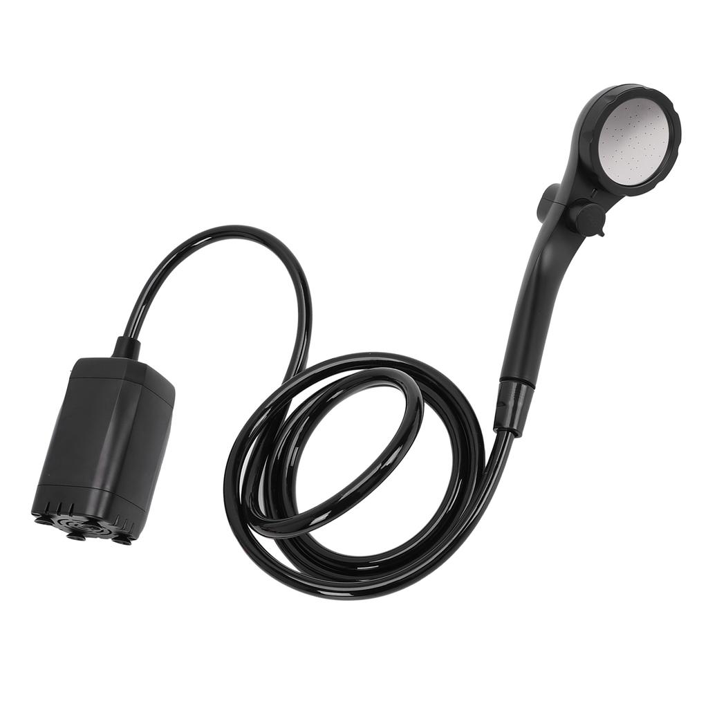 Portable Shower for Camping 6000mAh Rechargeable Camping Shower Pump with LED Display Black