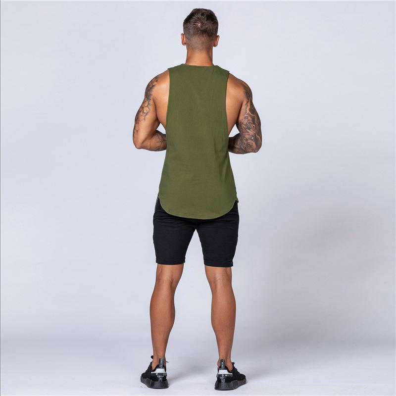 Men's Solid Color Loose Cotton Summer Singlet – Sleeveless Bodybuilding Fitness Vest