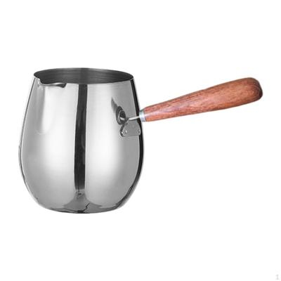 Stainless Steel Pot for Turkish Coffee and Sauces with Spout