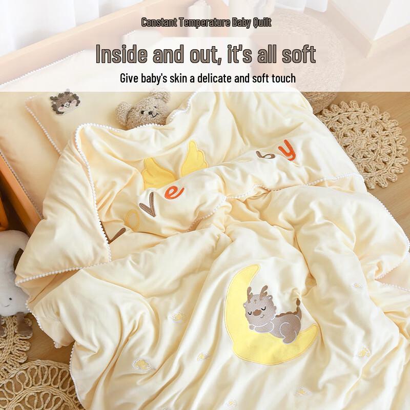 mling Moon Rabbit All-Season Cotton Baby Quilt