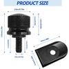 Motorcycle Aluminium Seat Bolt Tab Screw Mount Knob Cover Compatible with Harley Davidson 1996-2024, Black