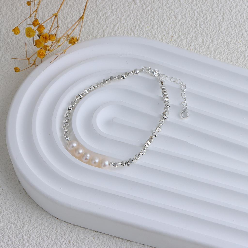 Shredded Metal Pearl Necklace, Niche Personality, Simple and Versatile Temperament, Neck Chain, Collarbone Chain