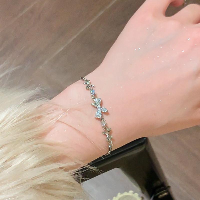 Copper Zircon Butterfly Wristlet For Women With Stylish Minimalist Appeal