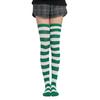 Calze lunghe a righe da donna, coscia alta, sopra il ginocchio, elasticizzate, lunghe, per cosplay