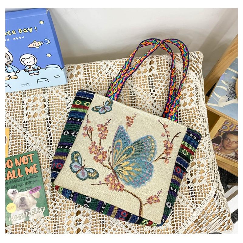 Handbag women's new retro embroidery large-capacity cloth bag Chaoqin shoulder crossbody