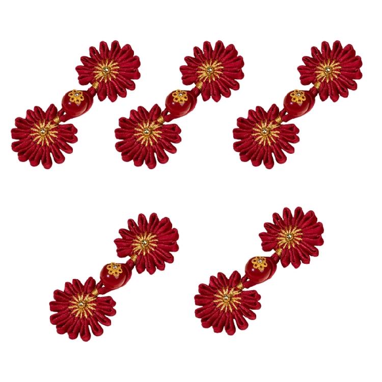 Squisito Bottone Nodo Orientale Fatto a Mano Bottoni da Cucito in Tessuto Chiusure Per Cheongsam Abiti da Sposa Cucito Artigianato