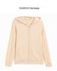 Autumn/Winter 2024 Women's Cashmere Knit Hooded Cardigan - Zipper, Solid Color, Loose Fit