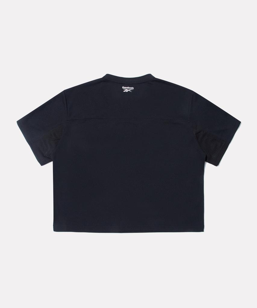 Reebok Authentic Logo Colorblock Short Sleeve T-Shirt (W) - Black