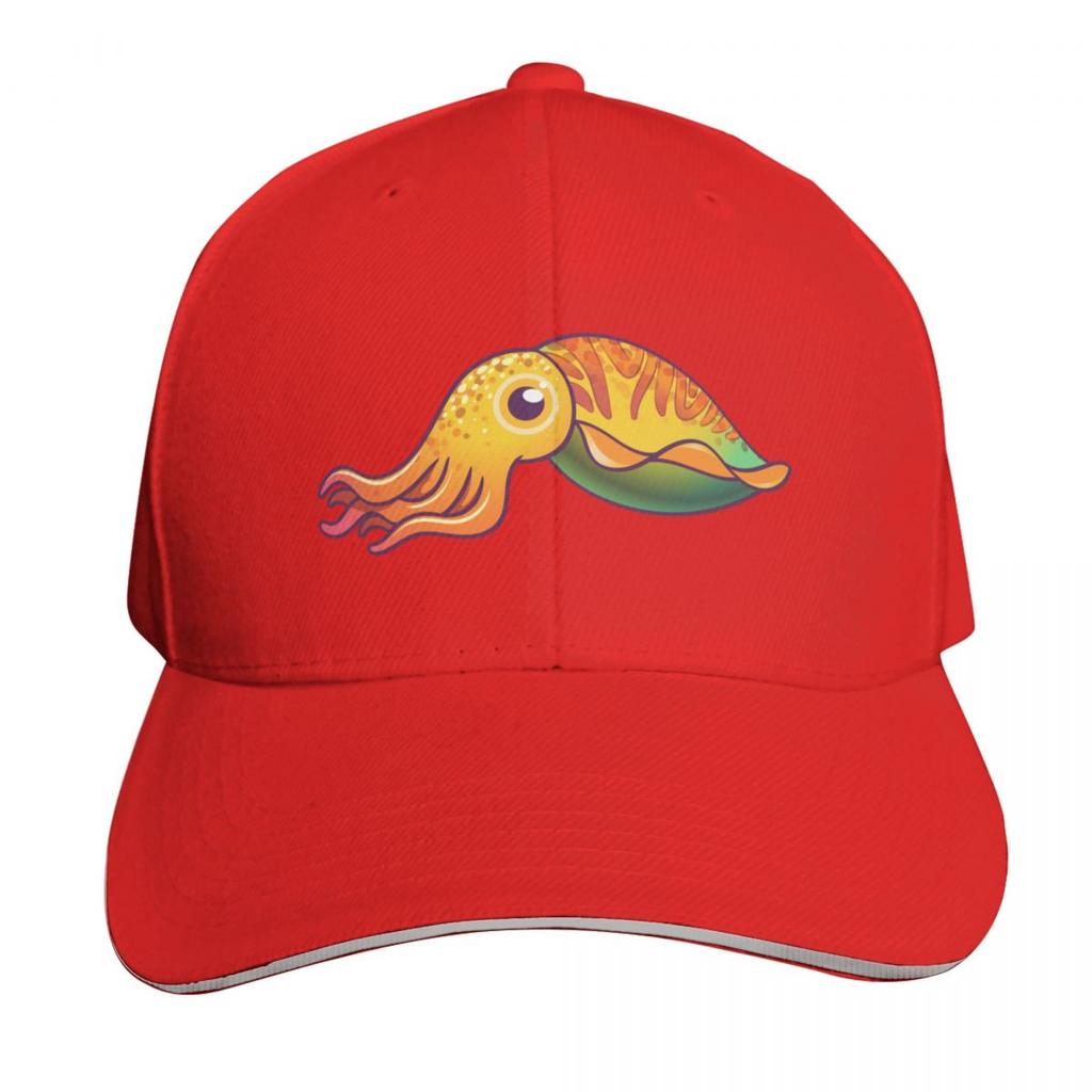 Cute Cuttlefish Fantasy Cartoon Character Design Baseball Cap Beach Bag Birthday Golf F Women Unisexs