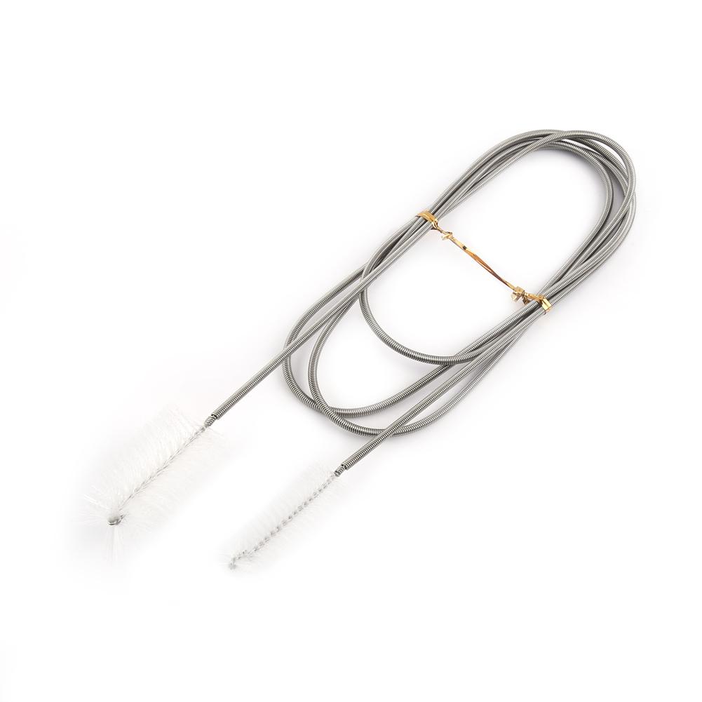 Brosse de Nettoyage Flexible à Double Tube Tuyau Poisson Brosse de Nettoyage de Printemps Outil de Nettoyage(Jaune)