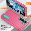 Phone Case with Bracket, Three Proof Phone Case with Dust Plug, for Samsung Protective Case Soft Shell