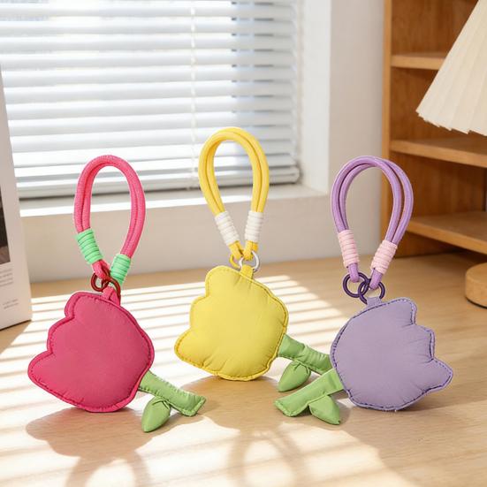 Tulip Earbuds Case Cover Soft Protective Earbud Pouch Shockproof Storage Bag Cute Flower Pouch for Wireless Earbuds Case