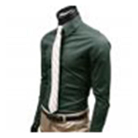 Modisches Hemd für Herren, einfarbig, langärmelig, schmales formelles Business-Oberteil