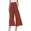 DAFIFY Women's Fashion Summer Spring Casual Solid Color Print High Waist Trousers Pants & Capris