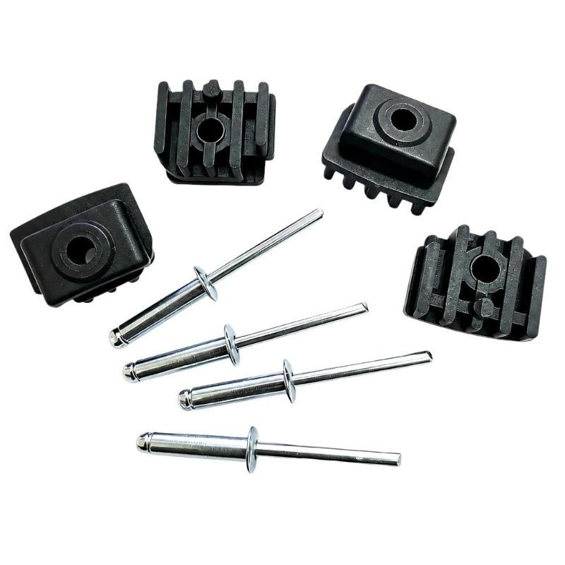 Seat Track Guide Repair Kit, 8-Piece Polyethylene Block and Metal Fastener Set with Part Reference A0009110222 for Worn Rail Parts