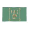 Art Deco Design in Green Soft Face Towel Quick Dry Pool Bath Cotton Towels Absorbent Quick