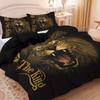 Three-Piece Quilt Cover Lion 3D Digital Printing Bedding Polyester Quilt Cover Home Textile Products