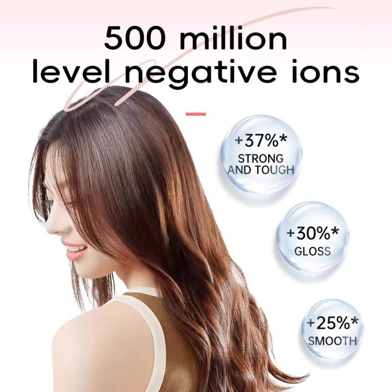 Professional hair dryer with curling nozzle, high-power negative ion styling device, fast-drying styling tool hair dryer
