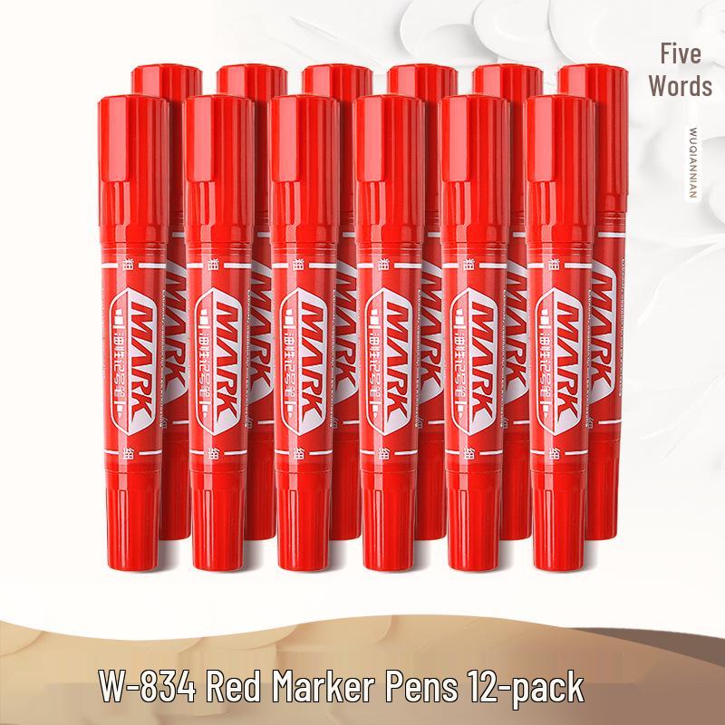 Oil-Based Double-Ended Refillable Broad Tip Marker - Large Capacity, Quick Drying, Waterproof