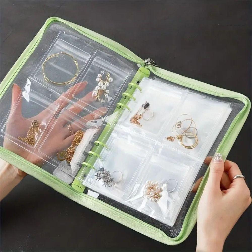 Transparent Ornament Sealed Bag Large-Capacity Jewelry Organizer Jewelry Storage Booklet  Card