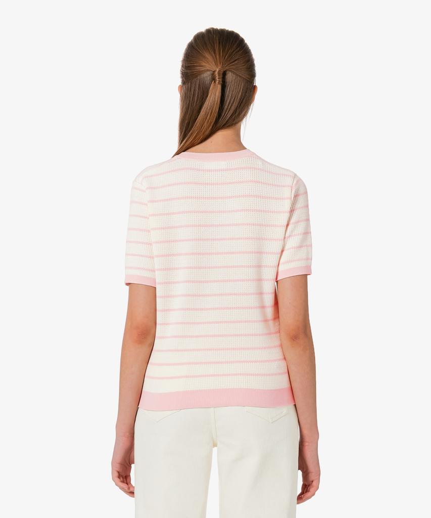 LACOSTE Women'S Scallop Crew Neck Short Sleeve Sweater Af900E-56G Ady