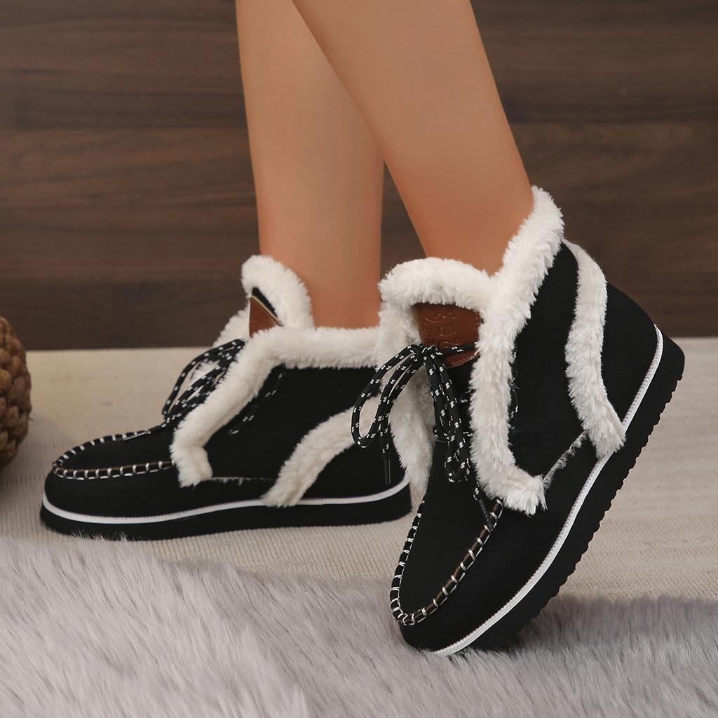 New Winter Women Boot Plush Warm Flat Cotton Shoes for Women Outdoor Casual Comfortable Boot Women Fashion Platform Boot