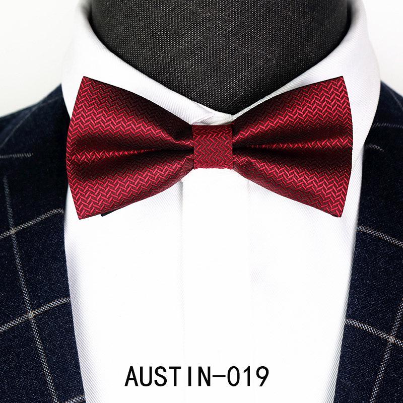Men's Jacquard Bow Tie & Boutonniere Set for Weddings