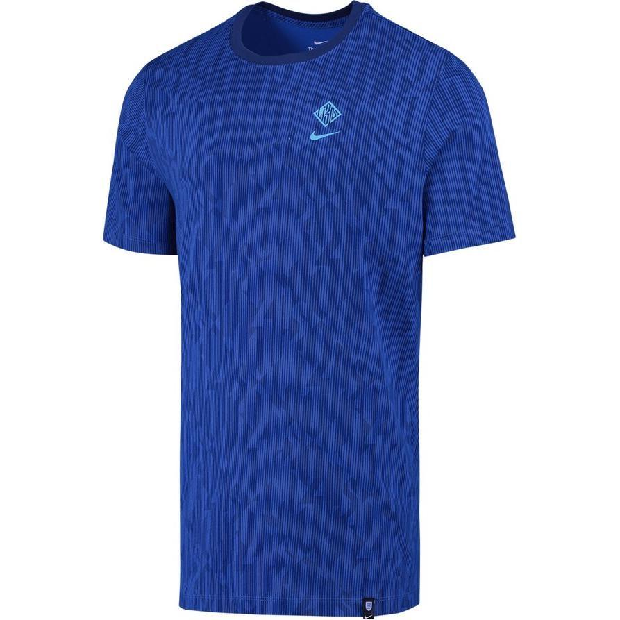 Nike T Shirts Men's Blue Crew Neck Moderate DH7698-492