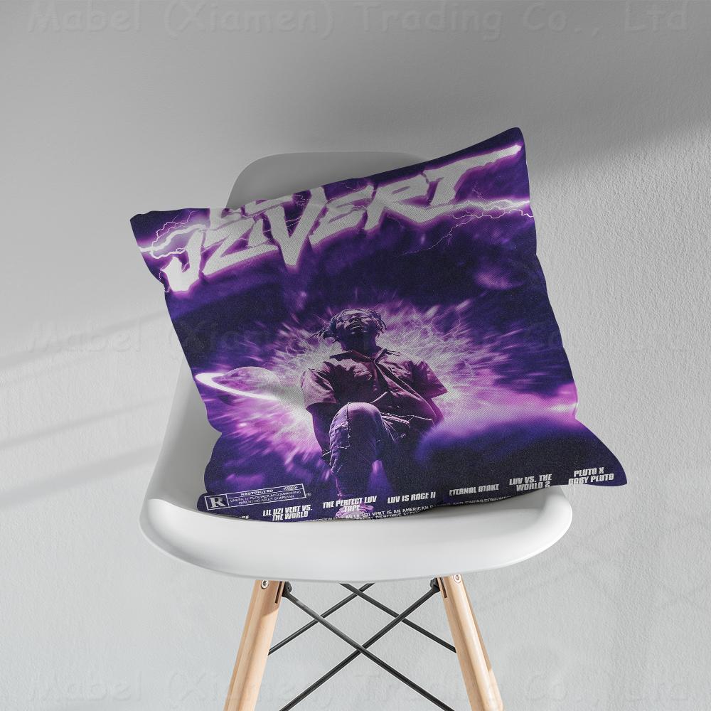 Popular Hip Hop Rap L-Lil U-Uzi V-Vert Pillowcase Toon Gift Cushion Cover Bedroom Home Sofa Chair Seat Decor Pillow Case