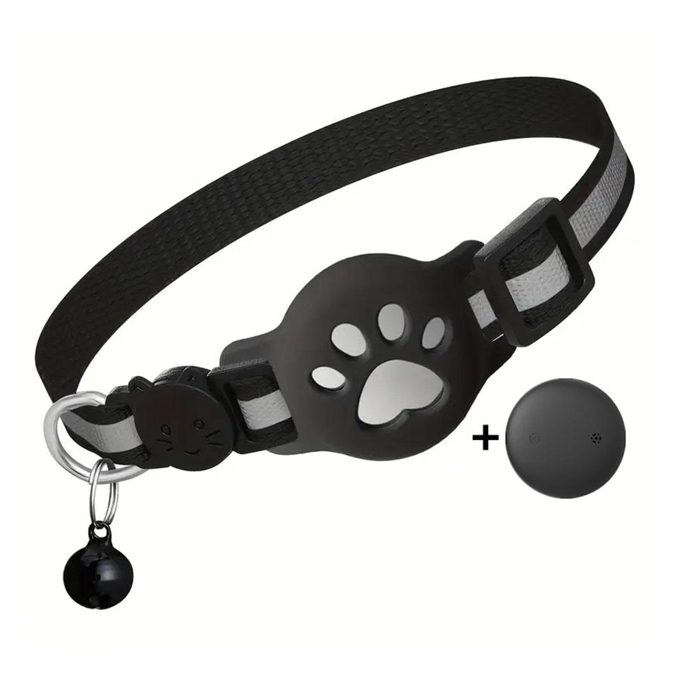 Cat Locator Collar Lightweight Adjustable Real Time GPS Tracking Outside Reflective Strips For Night Safety Enhance Pet Safety